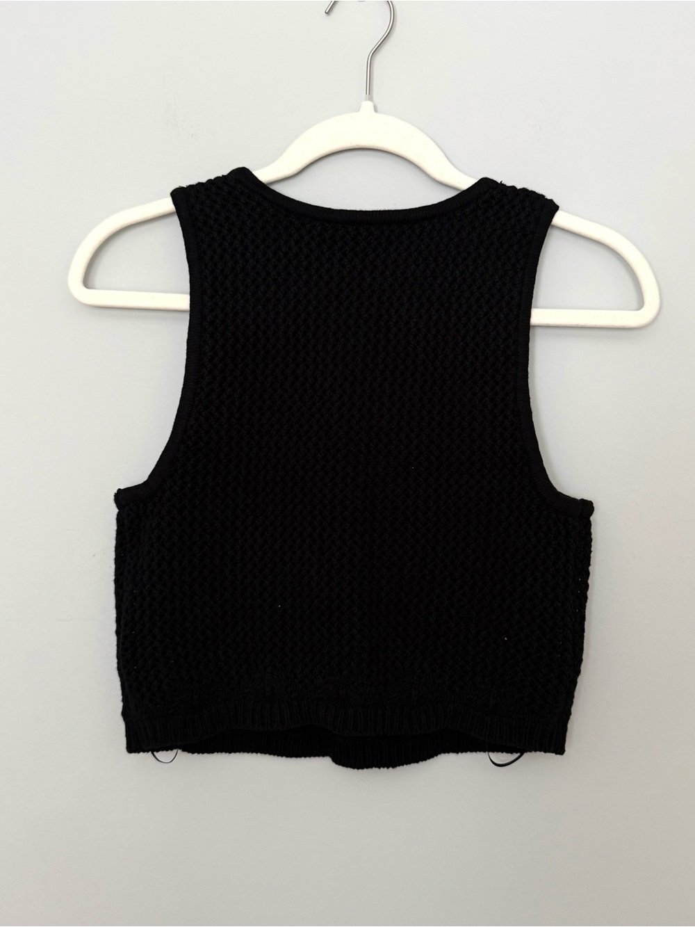 Haute Hippie Black Sleeveless Knit Crop Tank - Picture 4 of 7